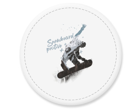 Placka magnet Snowboard positive