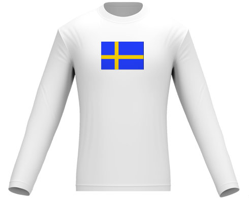 Pánské tričko dlouhý rukáv Švédsko