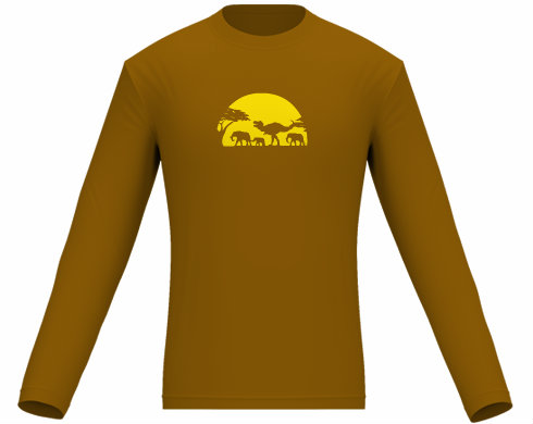 Pánské tričko dlouhý rukáv Rex savanna