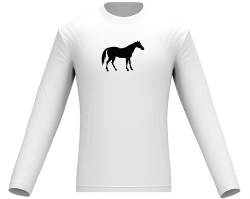 Pánské tričko dlouhý rukáv Kůň