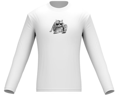 Pánské tričko dlouhý rukáv Drsná kočka