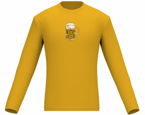 Pánské tričko dlouhý rukáv Save water drink beer