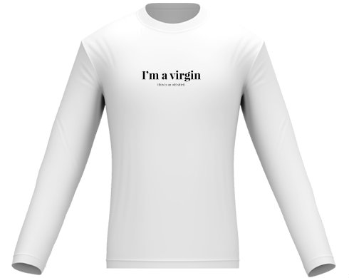 Pánské tričko dlouhý rukáv I'm a virgin