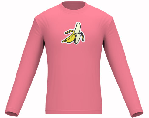 Pánské tričko dlouhý rukáv Banán samolepka