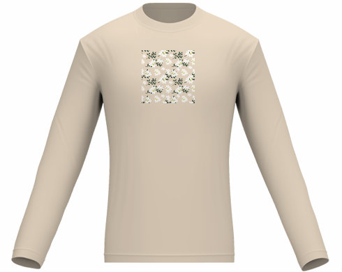 Pánské tričko dlouhý rukáv Vzor - květy