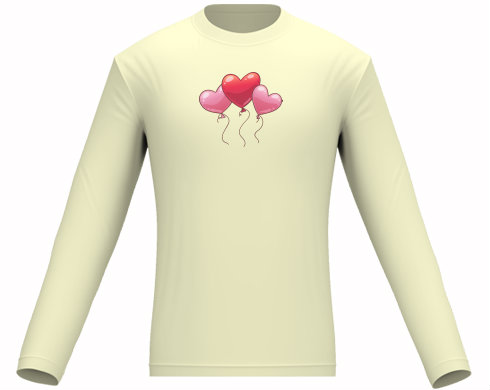 Pánské tričko dlouhý rukáv heart balloon