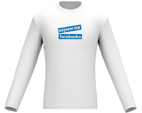 Pánské tričko dlouhý rukáv Nejsem na facebooku