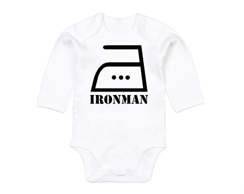 Dětské body dlouhý rukáv BIO Ironman