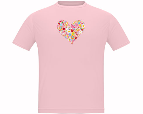 Pánské tričko Classic Květinové srdce