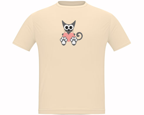Pánské tričko Classic Kočka a srdce