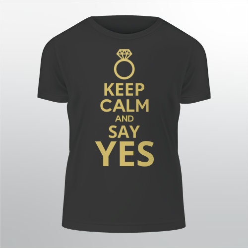 Pánské tričko Classic Keep calm and say YES