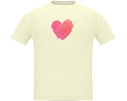Pánské tričko Classic watercolor heart