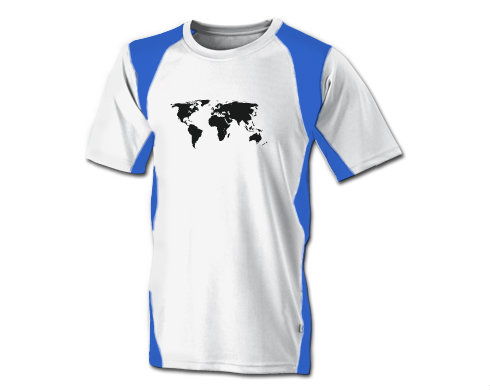 Funkční tričko pánské Mapa světa