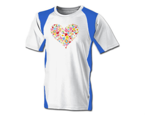 Funkční tričko pánské Květinové srdce