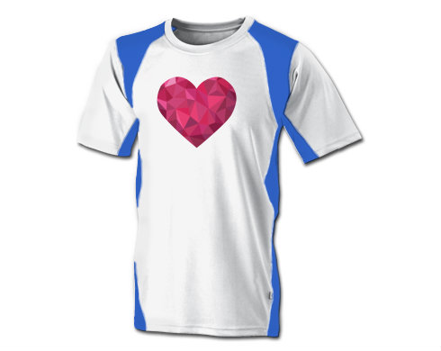 Funkční tričko pánské Srdce mozaika