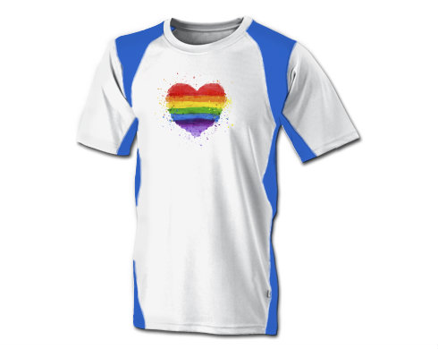 Funkční tričko pánské Rainbow heart