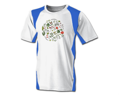 Funkční tričko pánské květiny pattern
