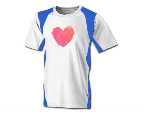 Funkční tričko pánské watercolor heart