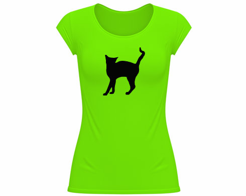 Dámské tričko velký výstřih Kočka - Líza