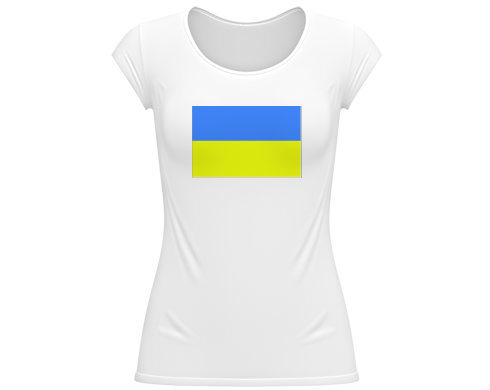 Dámské tričko velký výstřih Ukrajina