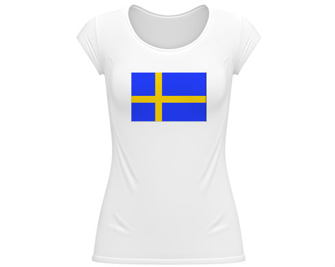 Dámské tričko velký výstřih Švédsko