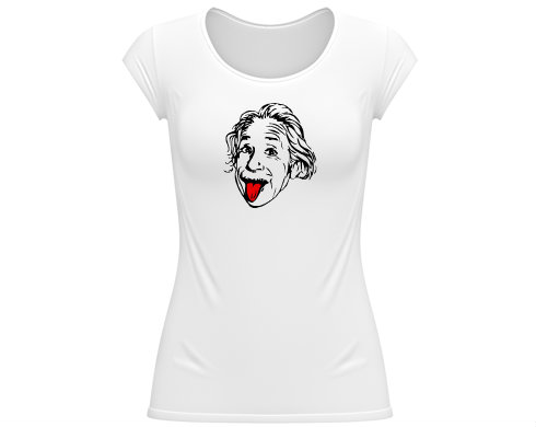 Dámské tričko velký výstřih Einstein