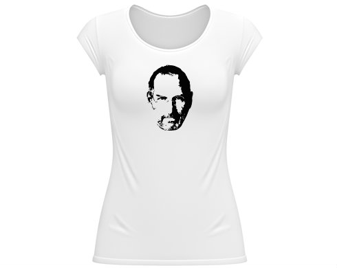 Dámské tričko velký výstřih Steve Jobs