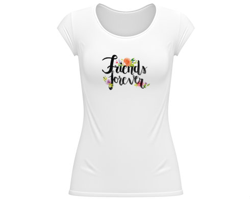 Dámské tričko velký výstřih Friends forever