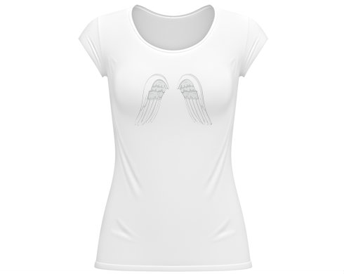 Dámské tričko velký výstřih Andělská křídla