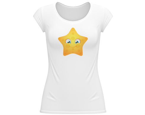 Dámské tričko velký výstřih Mořská hvězdice