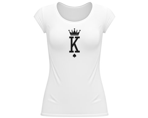Dámské tričko velký výstřih K as King