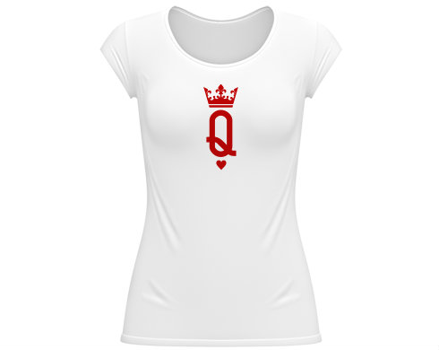 Dámské tričko velký výstřih Q as queen