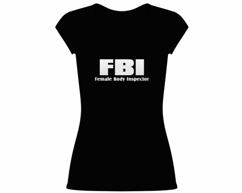 Dámské tričko velký výstřih FBI