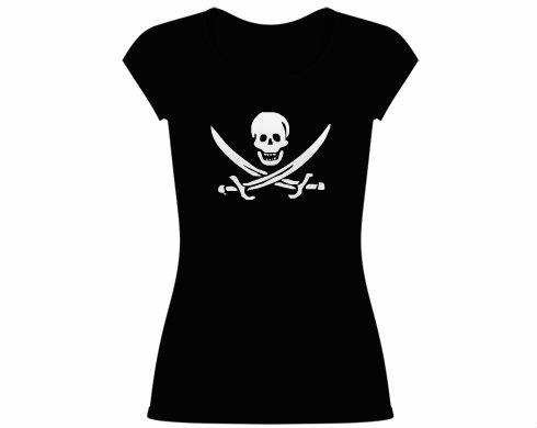 Dámské tričko velký výstřih Pirát