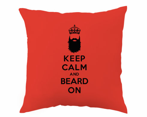Polštář Keep calm beard