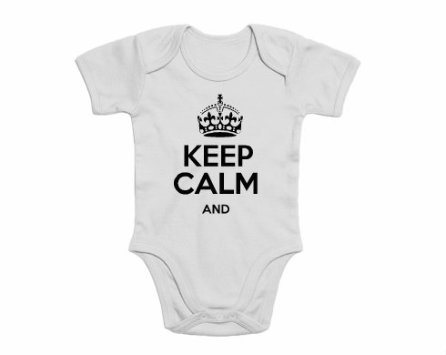 Dětské body krátký rukáv premium Keep calm