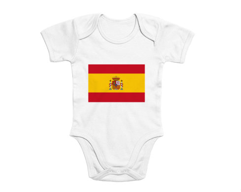 Dětské body krátký rukáv premium Španělská vlajka