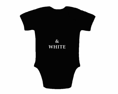 Dětské body krátký rukáv premium black & white