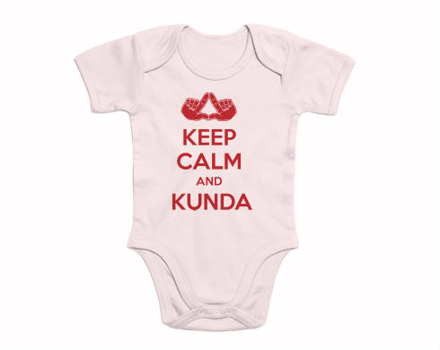 Dětské body krátký rukáv premium Keep calm and Kunda