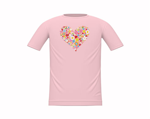 Dětské tričko Květinové srdce
