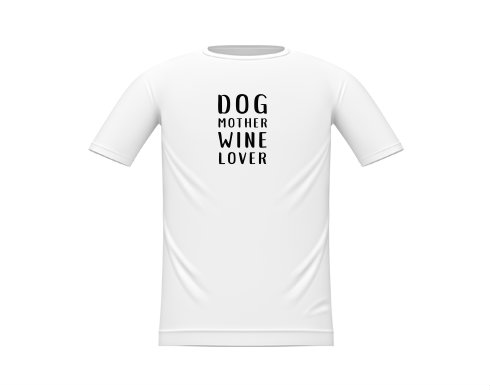 Dětské tričko Dog mother wine lover