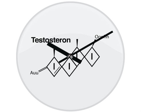 Hodiny skleněné Testosteron