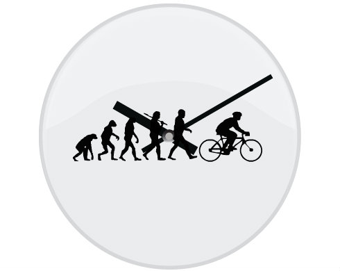 Hodiny skleněné Evolution Bicycle