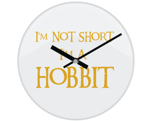 Hodiny skleněné I'm Hobbit