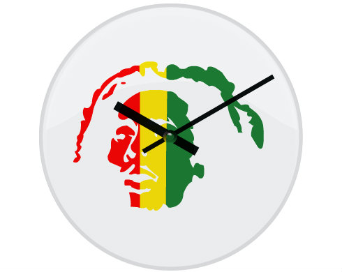 Hodiny skleněné Bob Marley