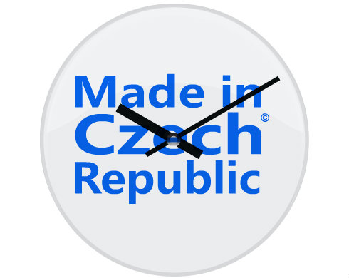 Hodiny skleněné Made in Czech republic