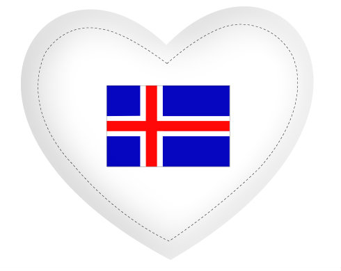 Polštář Srdce Island