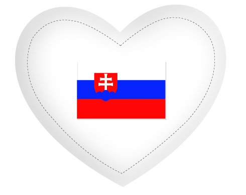 Polštář Srdce Slovensko