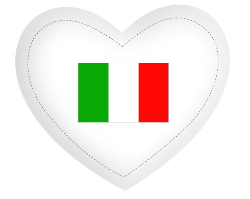 Polštář Srdce Itálie