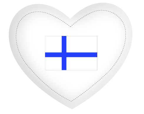 Polštář Srdce Finsko
